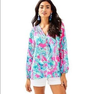 EUC Lilly Pulitzer Elsa Top Lobsters In Love S